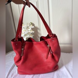 Burberry Red Leather Shoulder Bag
